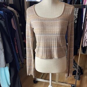 Billabong Plaid Knit Top